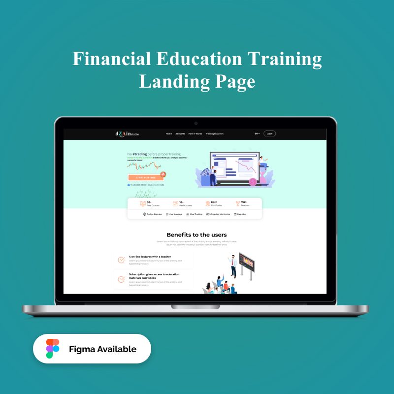 Financial Education Training - Professional Figma Template