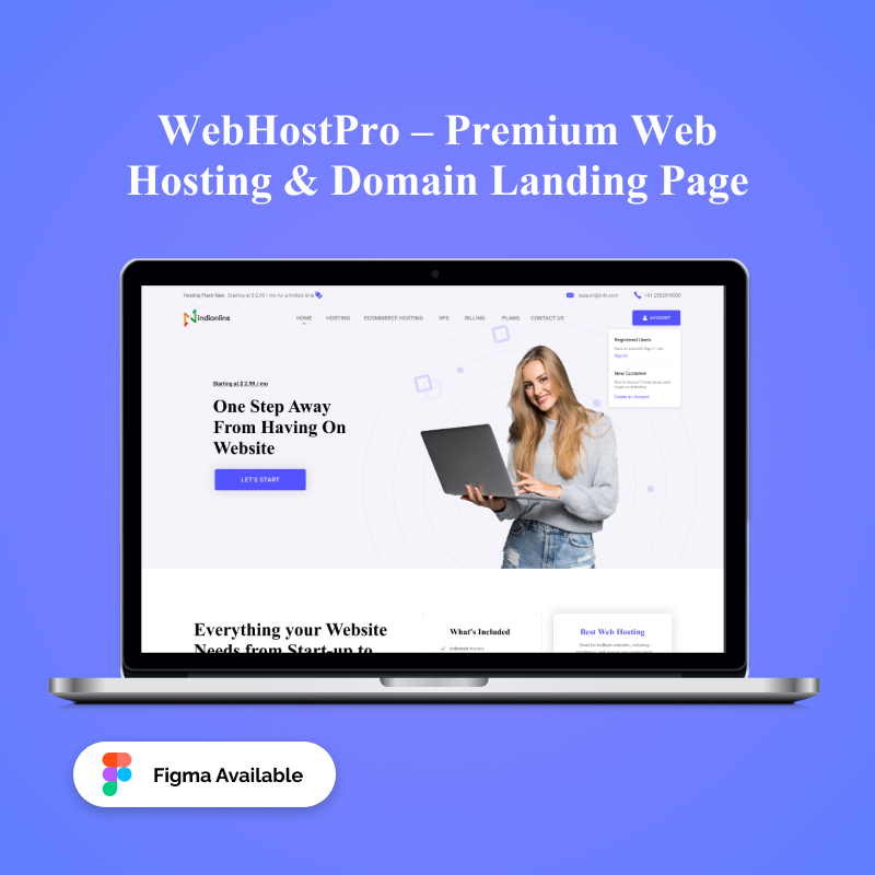 WebHostPro – Premium Web Hosting & Domain Landing Page