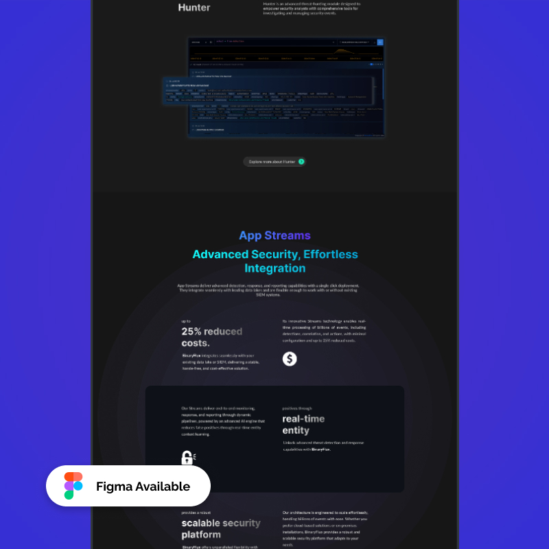 Cyber Security AI-Powered Landing Page – Clean & Professional UI Design