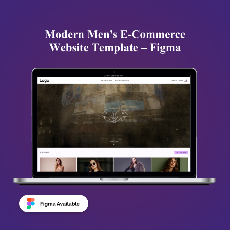 Modern Men's E-Commerce Website Template – Figma