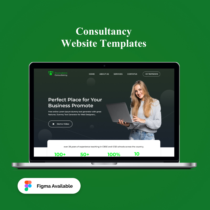 Premium Consultancy Website Template – Figma