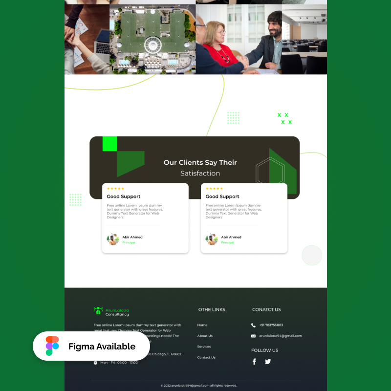 Premium Consultancy Website Template – Figma