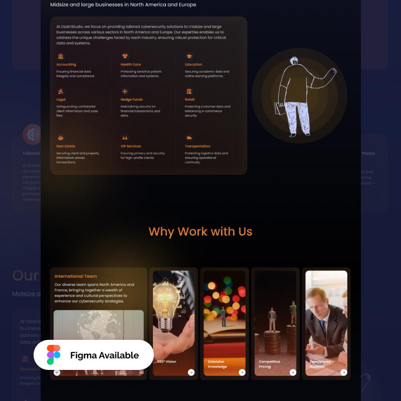 Cybersecurity Landing Page Figma Templates