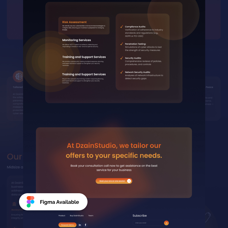 Cybersecurity Landing Page Figma Templates