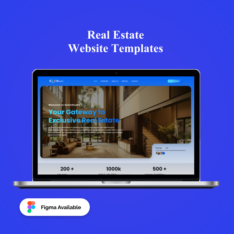 Customizable Real Estate Figma Templates